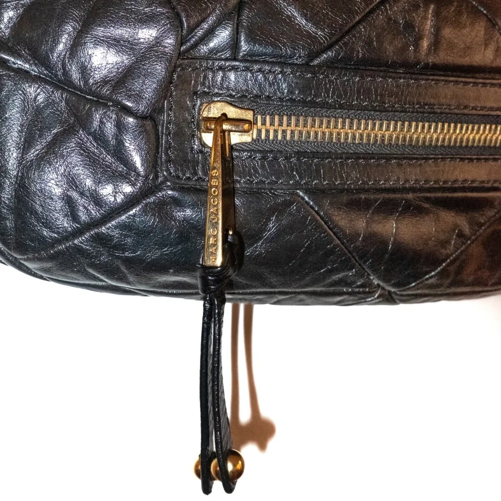 RARE Archival Marc Jacobs Patchwork Little Stam Bag - Black/Gold - 2007 - Picture 4 of 10